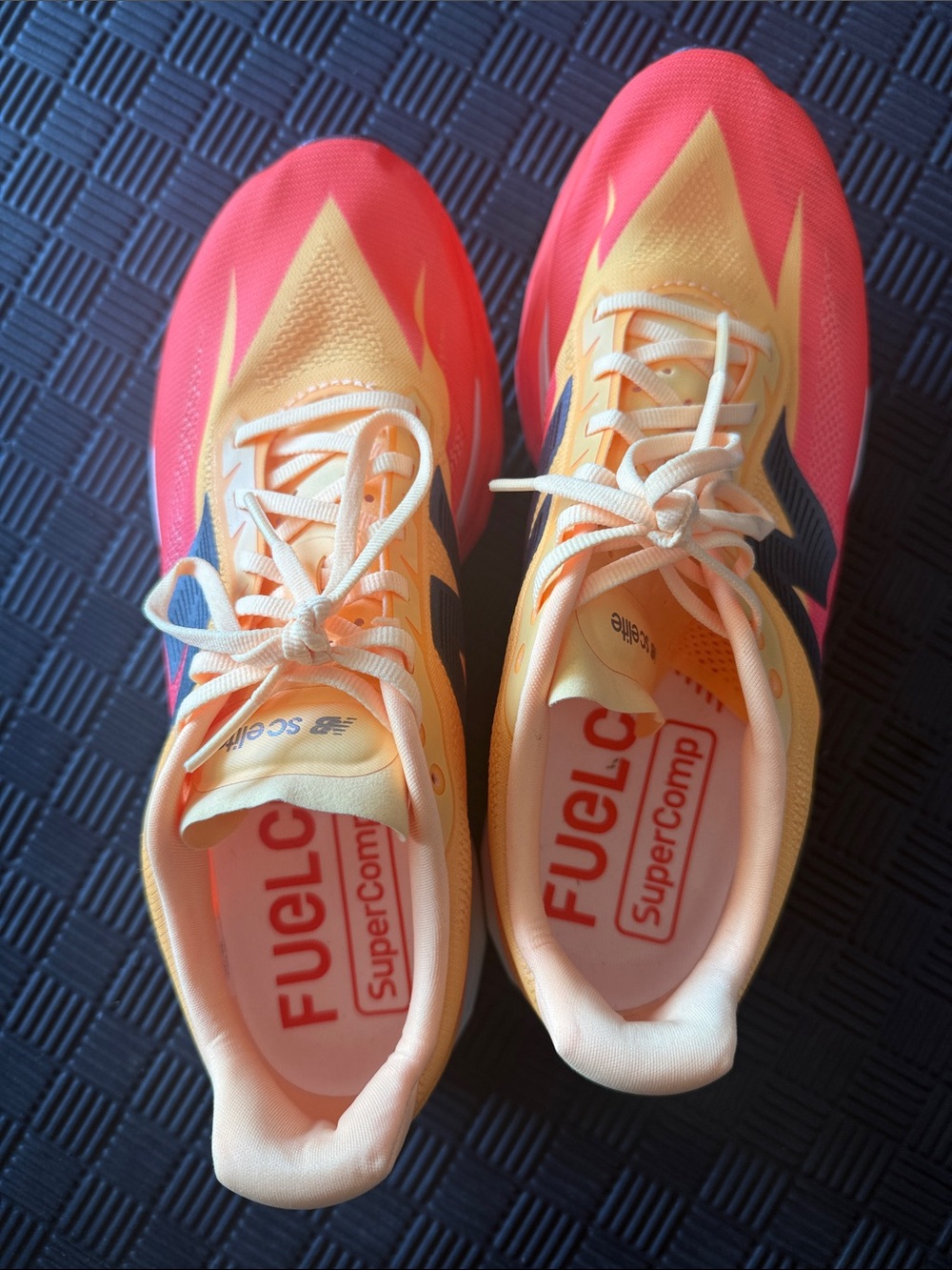 New Balance Women’s FuelCell SuperComp Running Shoes - Pink & Yellow - Picture 3 of 4